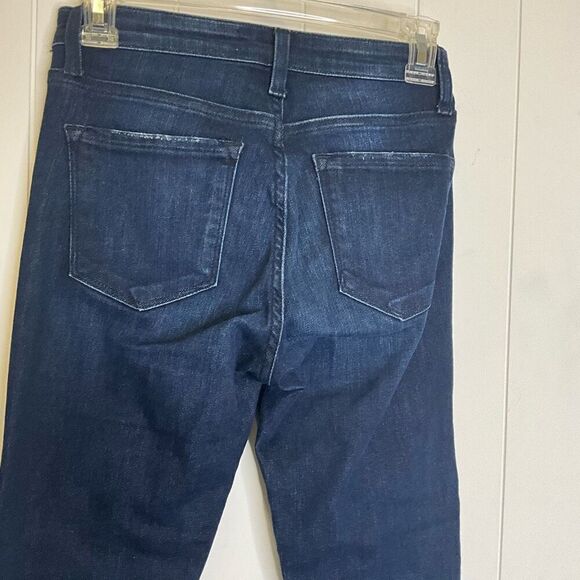 Flying Monkey Women’s Size 24 Dark Blue Wash Pleated Middle Straight Leg - Picture 7 of 12